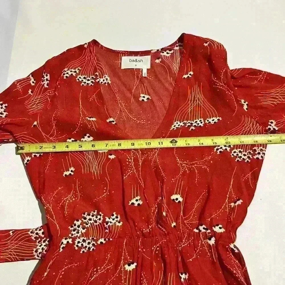 BA&SH Womens Khan Rogue Floral Rayon Wrap Jumpshort Revolve Romper Size US 4 XS - Picture 7 of 16